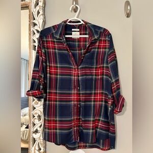 American Eagle Outfitters Red and Blue Plaid Shirt
